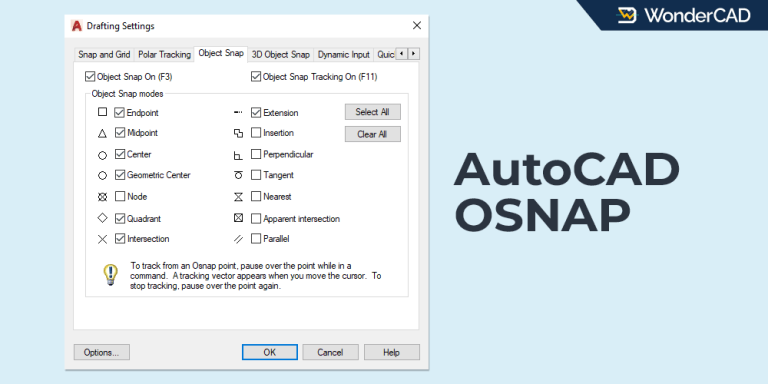 osnap-autocad