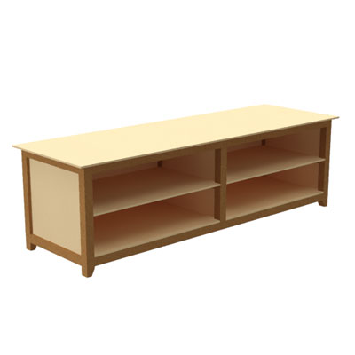 Wooden Open Cabinet