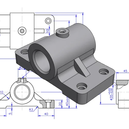 CAD Practice - Shaft Block